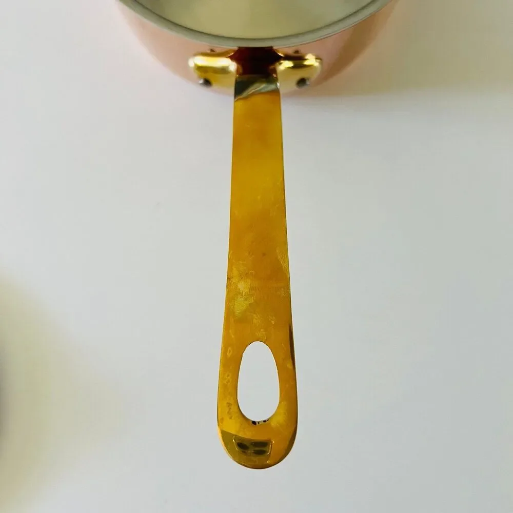 MAUVIEL 1.9QT M Triply Copper Sauce Pan with Glass Lid